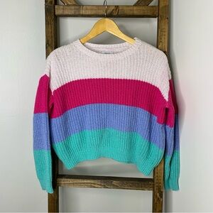 Cabana by Crown & Ivy Multicolor Striped Sweater M